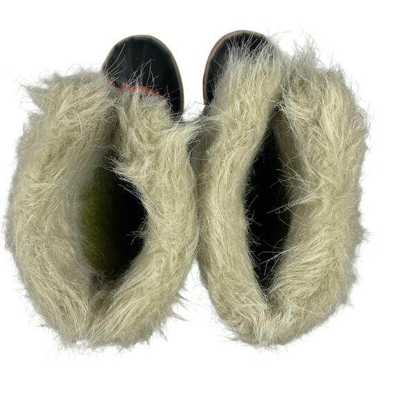 EUC - Sorel Joan of Arctic Youth Black Faux Fur Waterproof Winter Boots - Picture 4 of 6